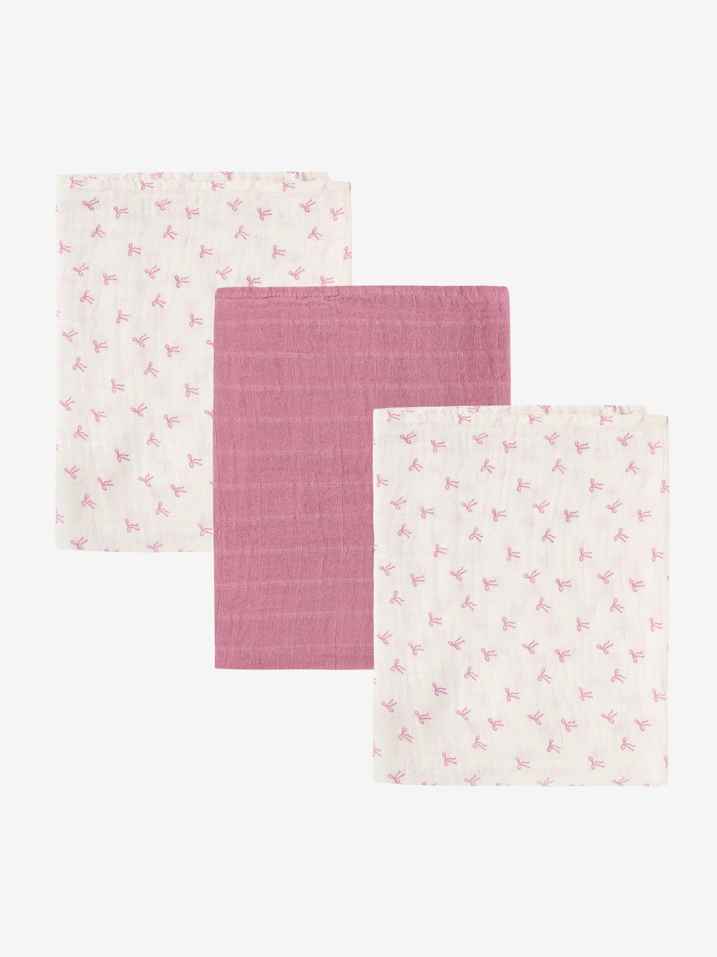 Musselin Nuschi 3er Set aus Bio Baumwolle, Mauve Orchid