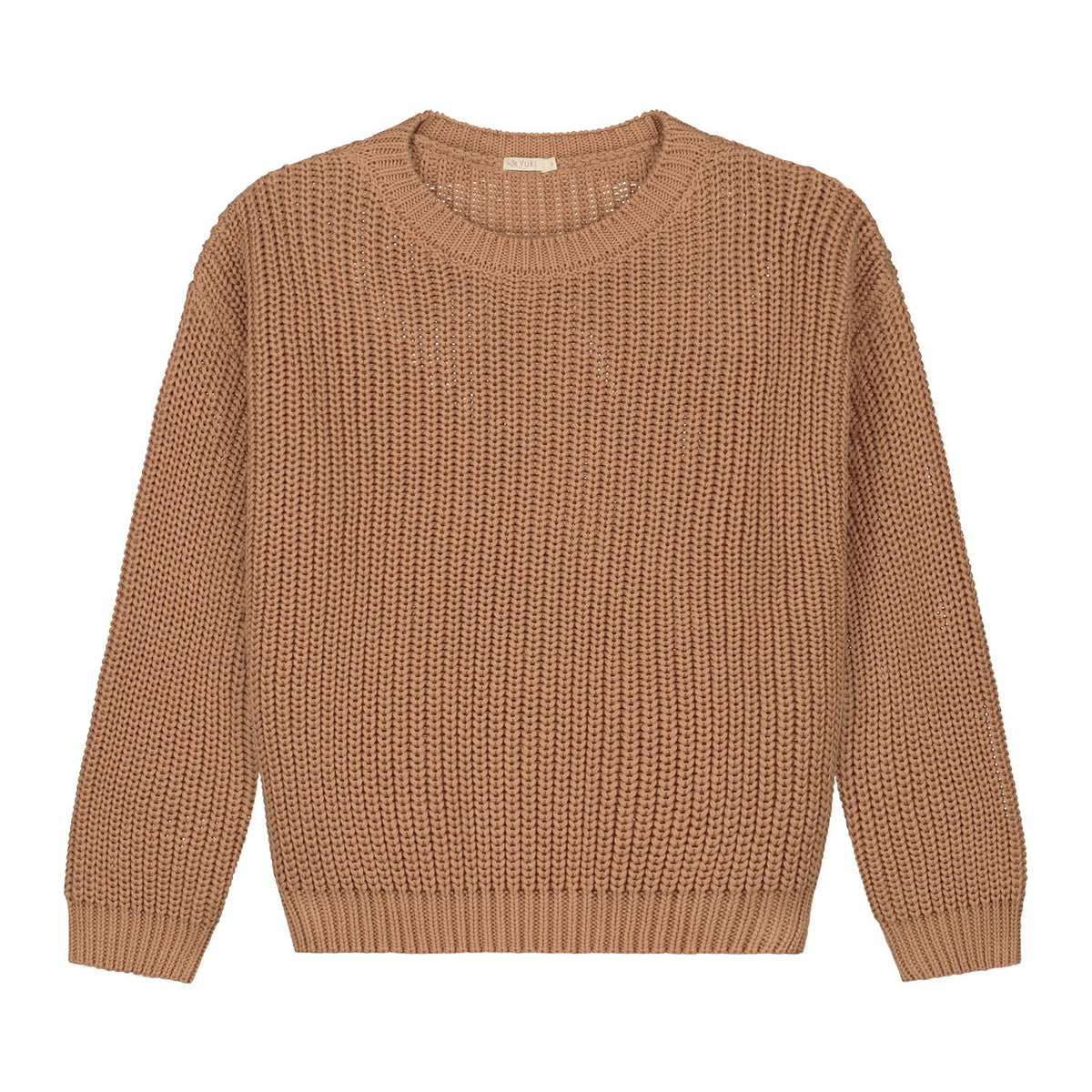 Chunky Women Knit Sweater, biscuit