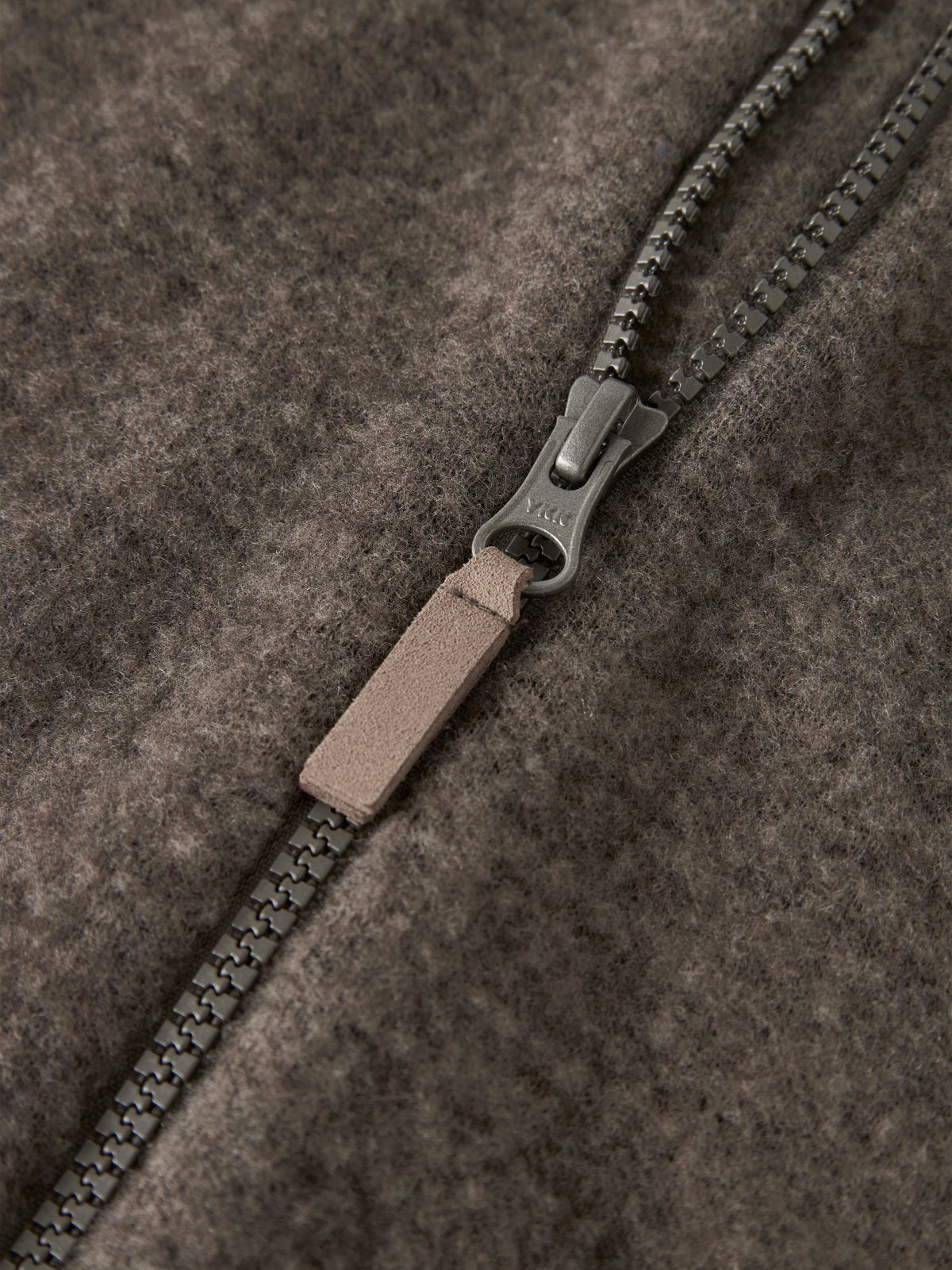 Wollfleece Jäckchen mit Reissverschluss, morel