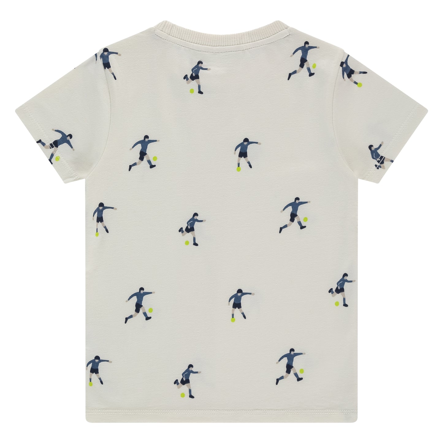Rückseite Boys T-Shirt Off White Fussball Print Stains and Stories Kinder T-Shirt Bio Baumwolle Schweiz