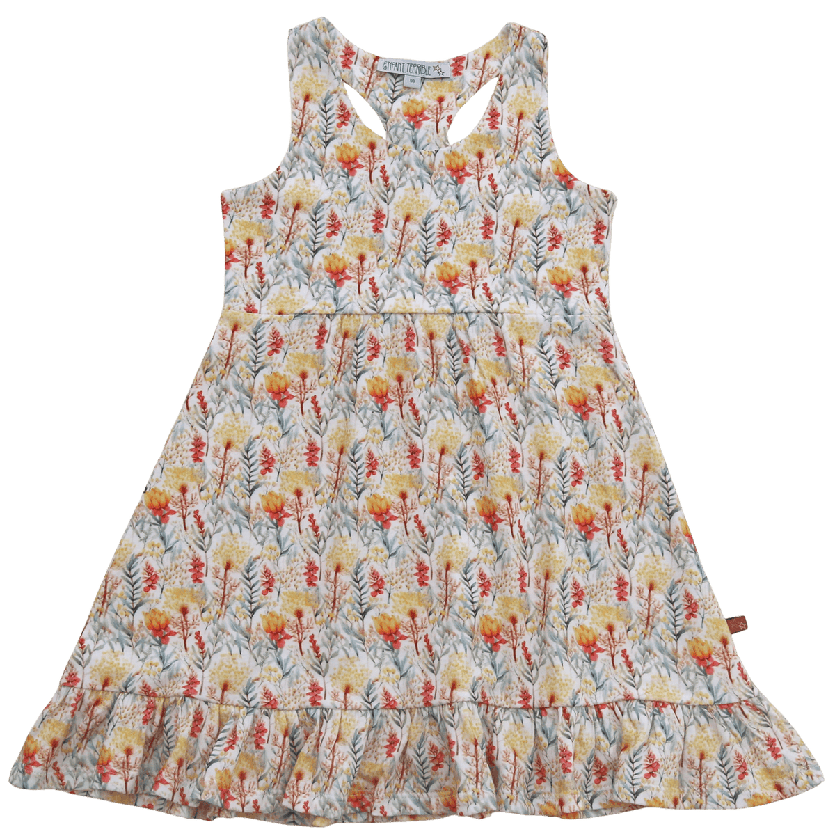 Kleid mit Blumendruck von Enfant Terrible, GOTS-zertifiziert, nachhaltig in der Türkei hergestellt.