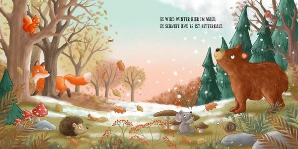 Einblick in das Buch Es wird Winter hier im Wald von Henrike Lippa
