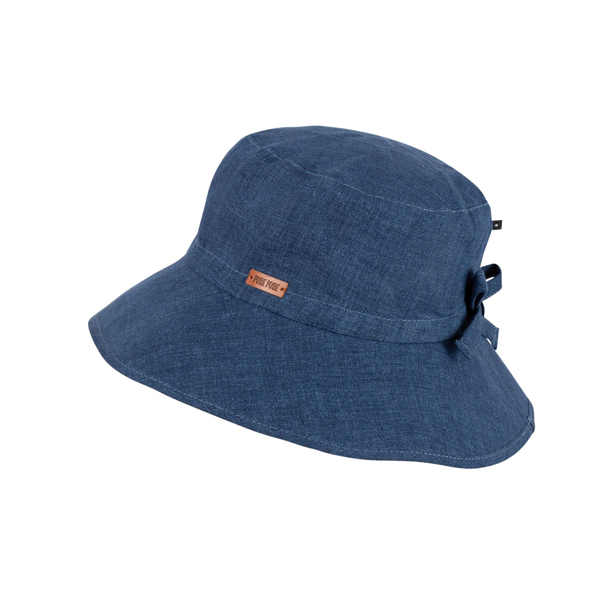 Schlapphut Leinen, blau