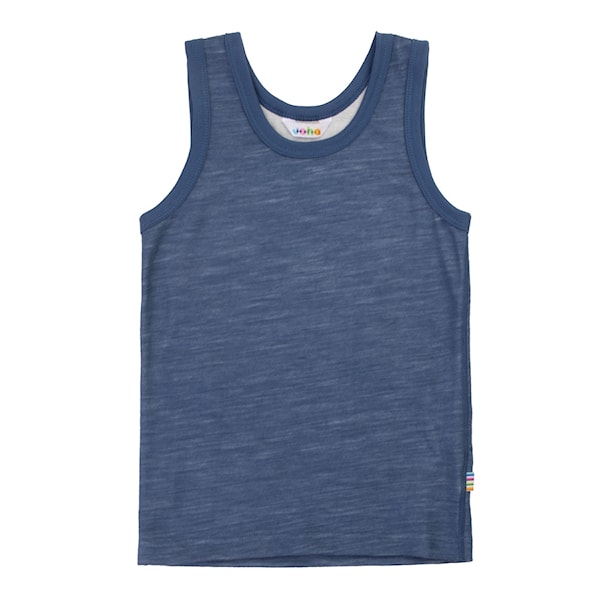 Joha Wolle Bambus Unterhemd in Dunkelblau aus Merinowolle und Bambusviskose für Kinder im Bärechind Winterthur Schweiz