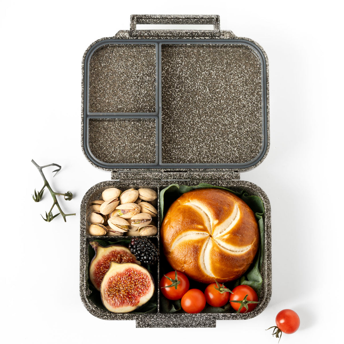Lekkabox Z'nünibox aus Tritan, schwarz-Glitzer