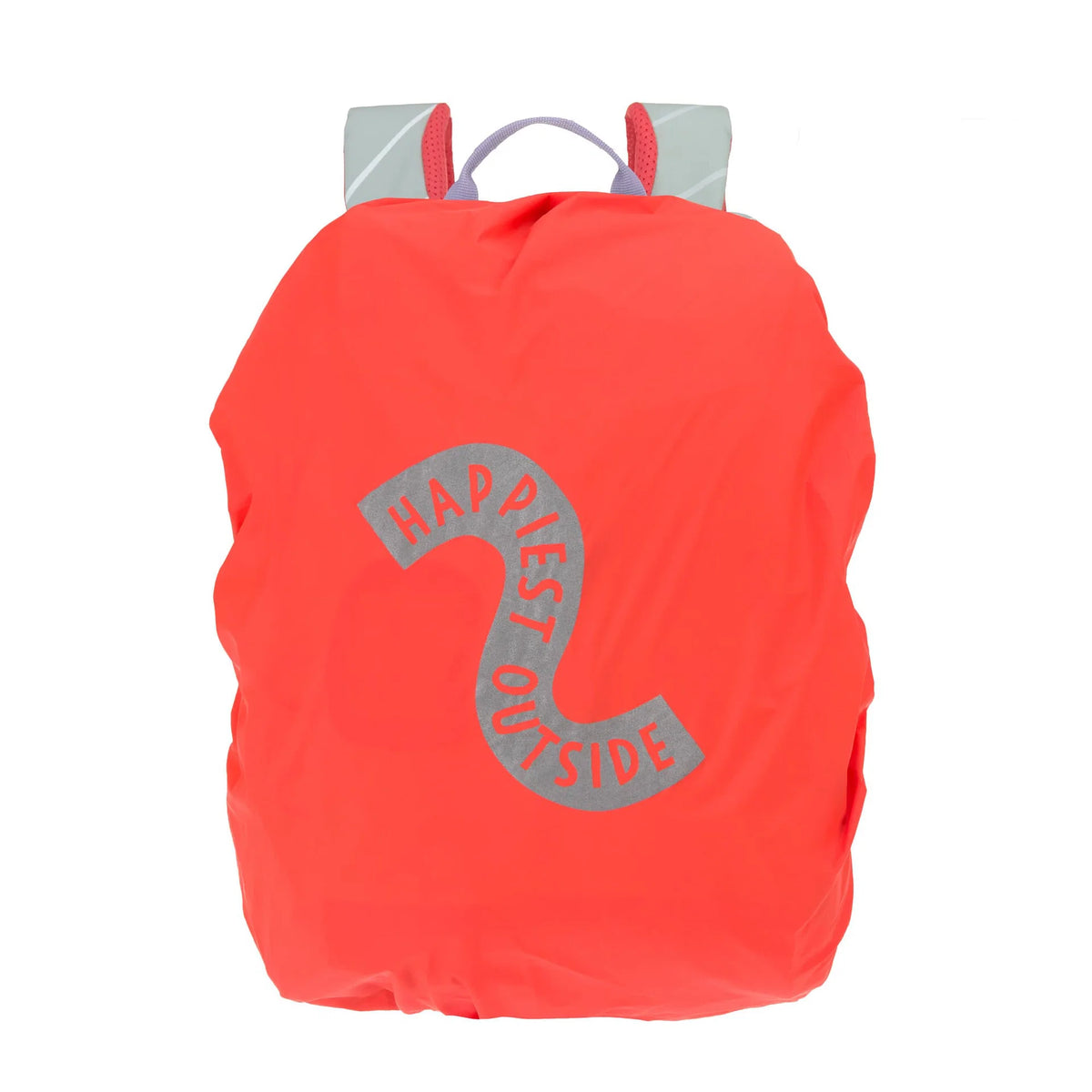 Leuchtende Regenhülle für den Lässig Wanderrucksack Happy Trails Blume, schützt den Kinderrucksack bei Regen und schlechtem Wetter, erhältlich im Bärechind Winterthur.