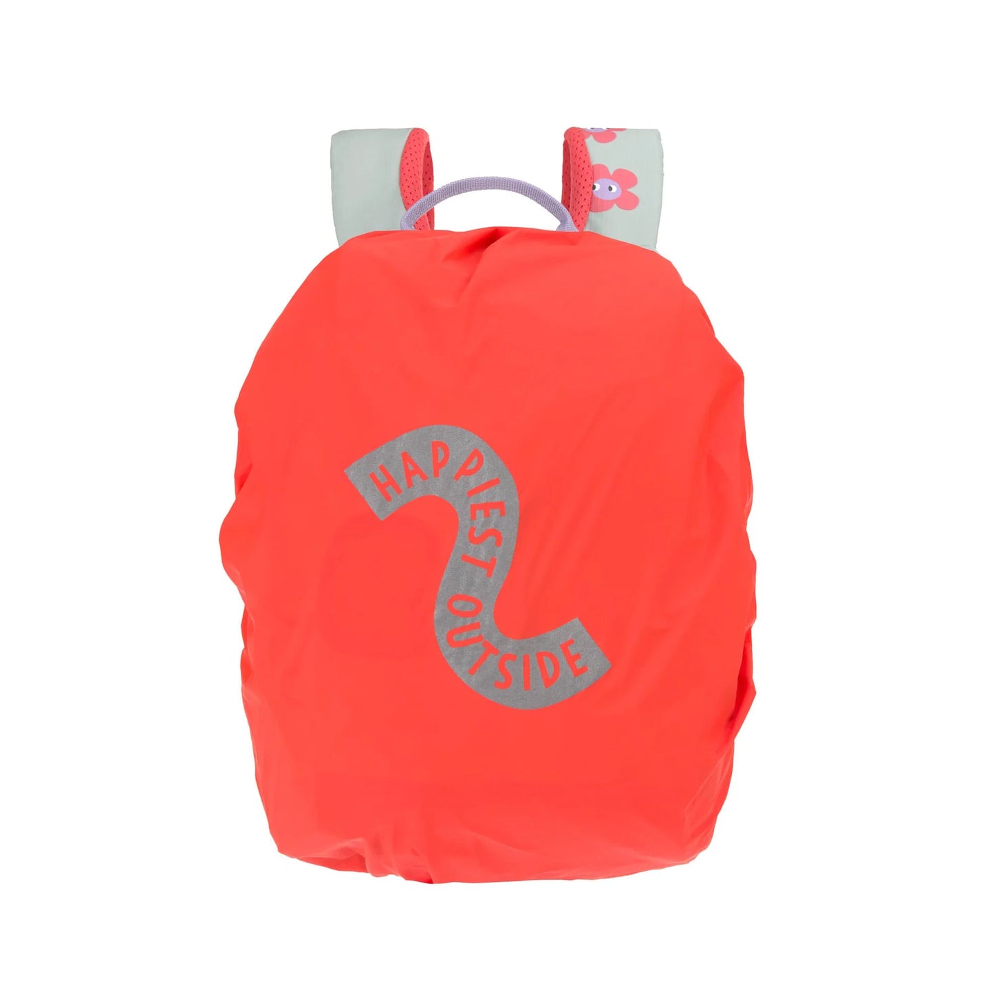 Lässig Wanderrucksack Happy Trails Blume 9 Liter mit integrierter Regenhülle für Wanderausflüge und Waldspielgruppe, erhältlich im Bärechind Winterthur.