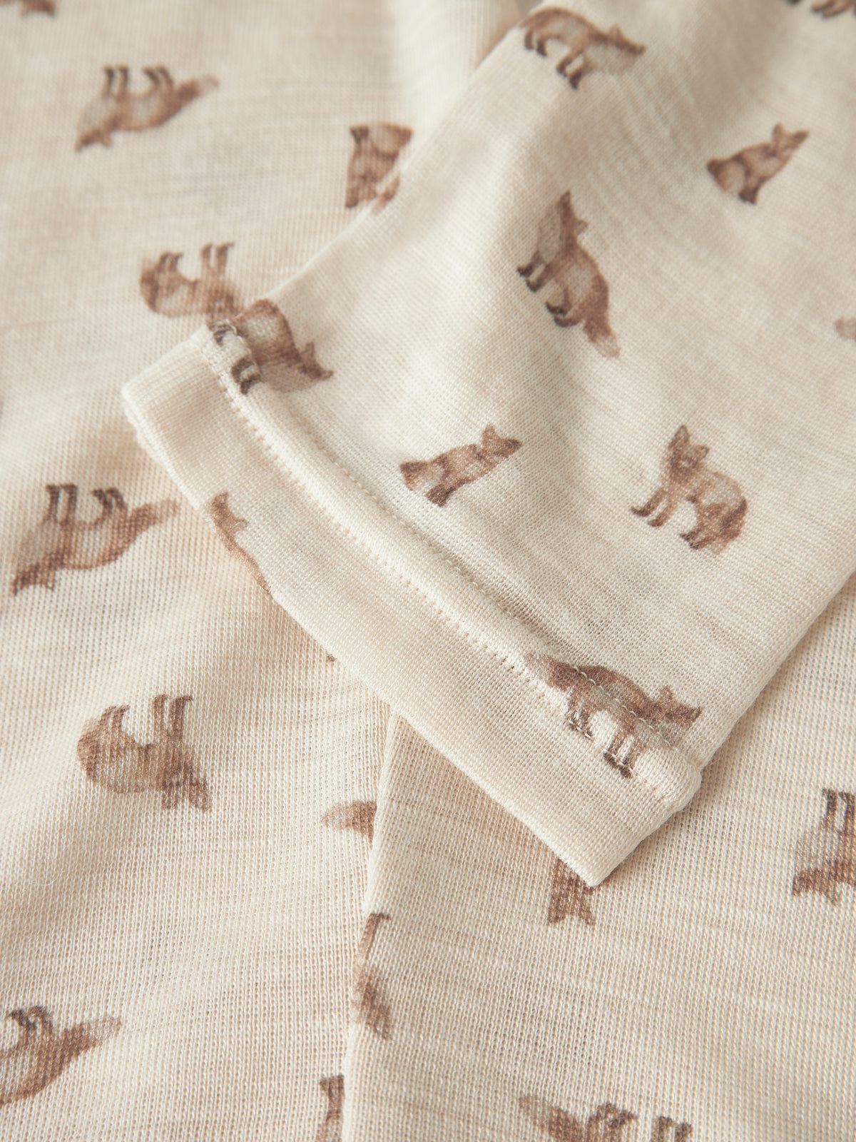 Bärechind Lil'Atelier Merino/Modal Fuchs Legging, Detailansicht des feinen Stoffs