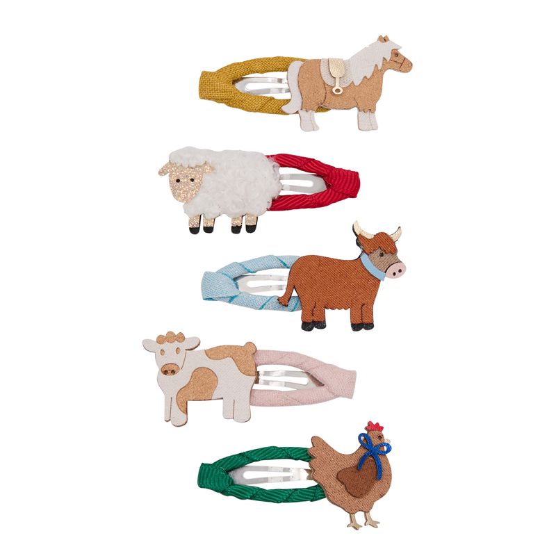Mimi & Lula Haarspangen für Kinder mit Pferd, Schaf, Hochlandrind, Kuh und Huhn bei Bärechind Winterthur Zürich Schweiz
