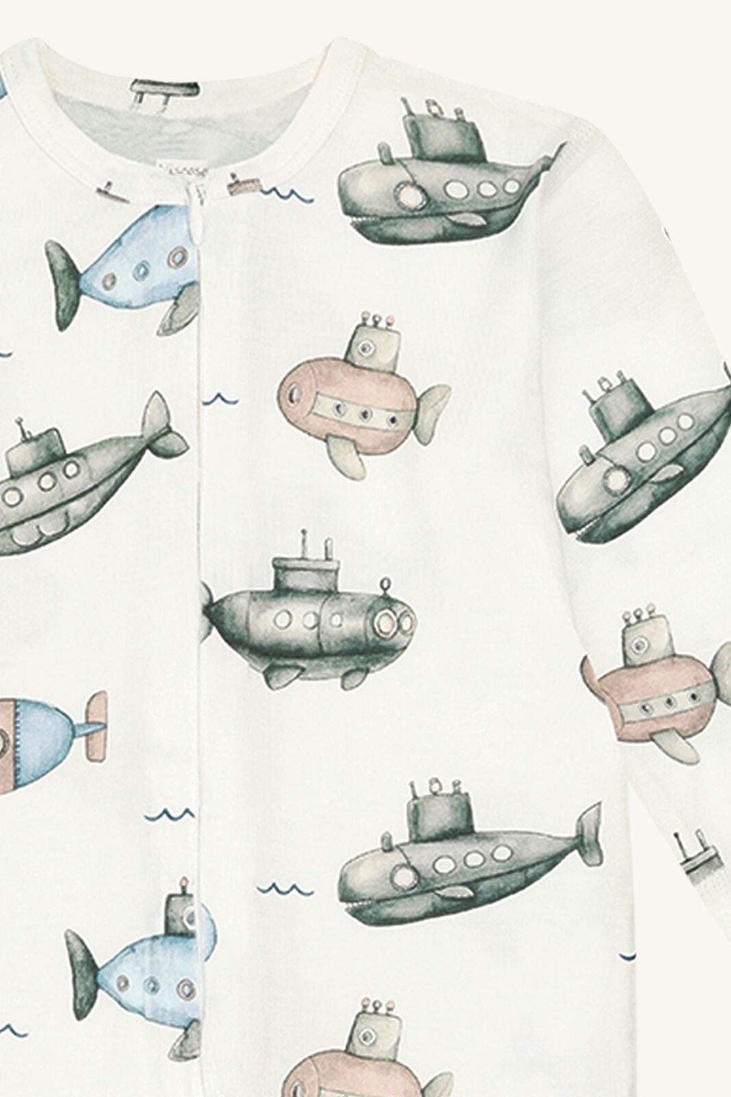 Hust&Claire Pyjama-Set Bambus Submarine ivory Rückansicht, erhältlich im Bärechind Winterthur, Zürich Schweiz