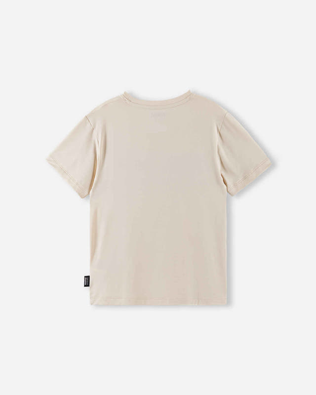 Reima Kinder T Shirt Rückseite Birch Beige elastisch atmungsaktiv Sportshirt