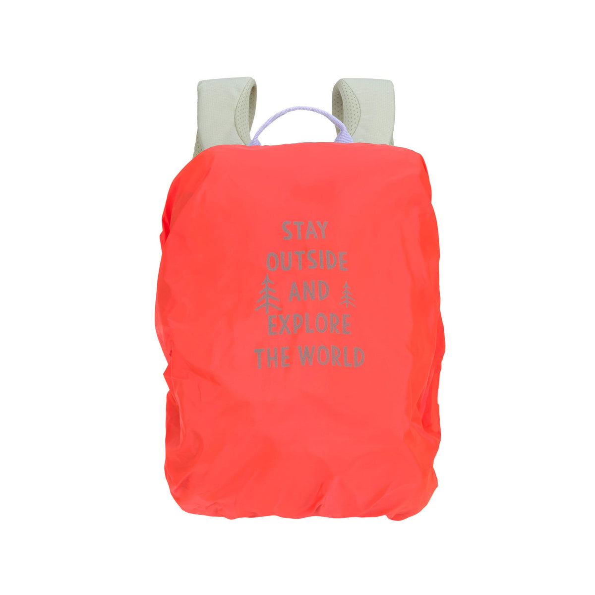 Integrierter neonfarbener Regenschutz für den Lässig Wanderrucksack Sunny Explorer in Pink, im Bärechind Winterthur.