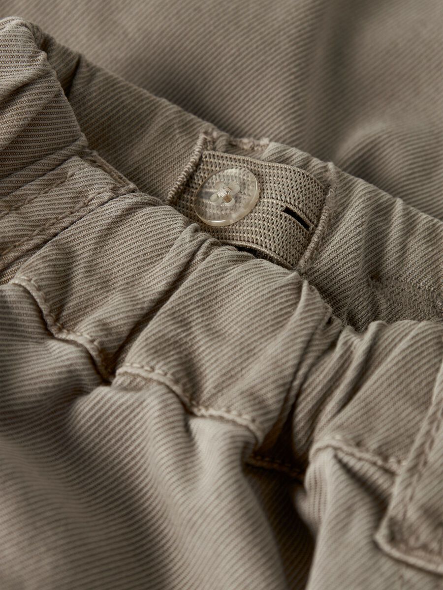 Kinder Cargo-Hose aus TENCEL™ Twill, beige chinchilla