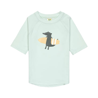 UV Shirt Kinder Kurzarm - Krokodil, Mint