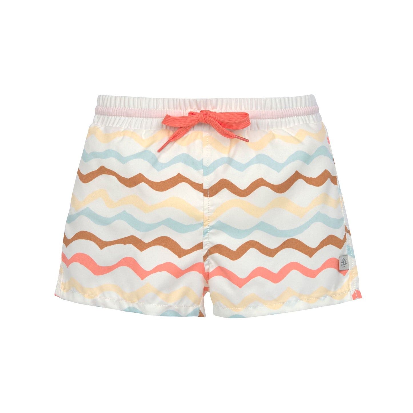 Badehose Baby (mit Windel) - Wellen, Weiss
