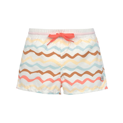 Badehose Baby (mit Windel) - Wellen, Weiss