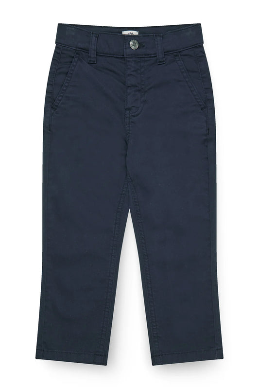 Silky Twill mit Knopf, Navy