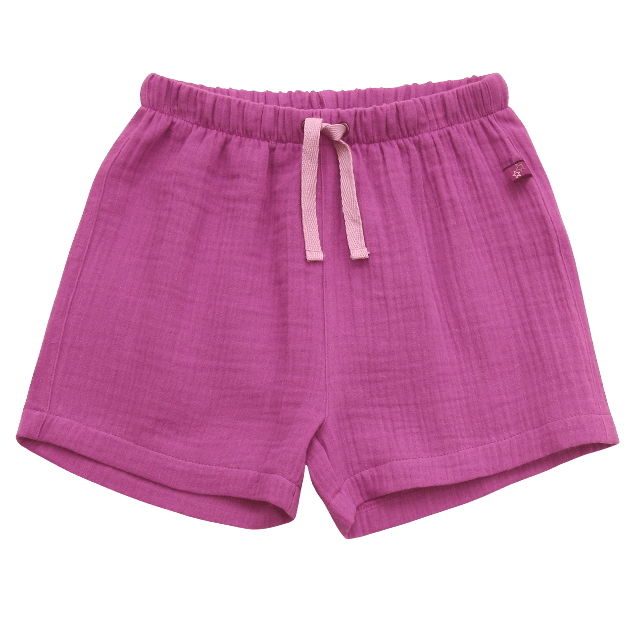 Kurze Musselin Hose, dark magenta