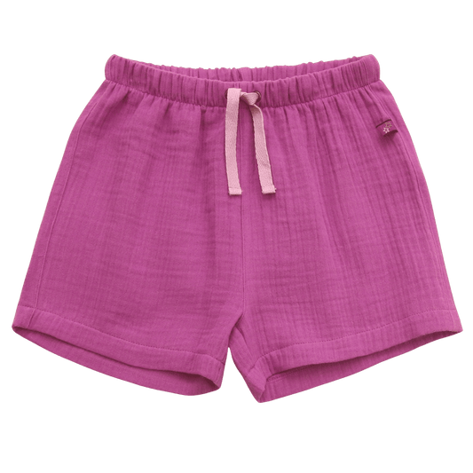 Kurze Musselin Hose, dark magenta
