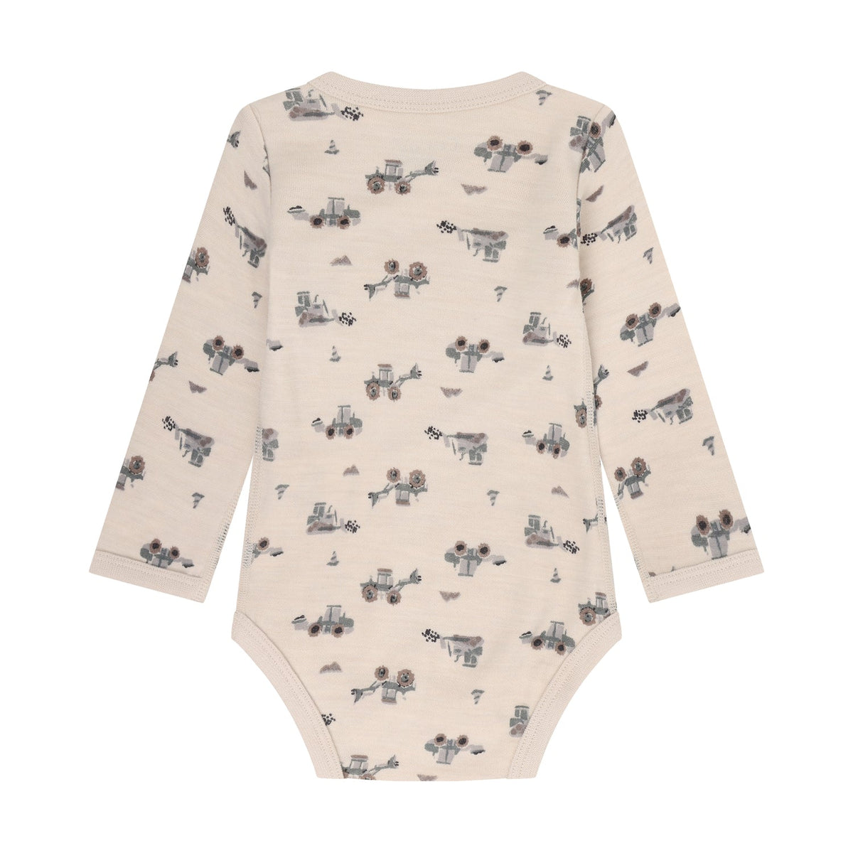 CeLaVi Body Baby mit Traktorenprint in Quiet Shade, Rückansicht