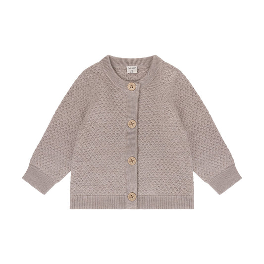 CeLaVi Merino Strickjacke Baby in Mocha Meringue Melange, Vorderansicht