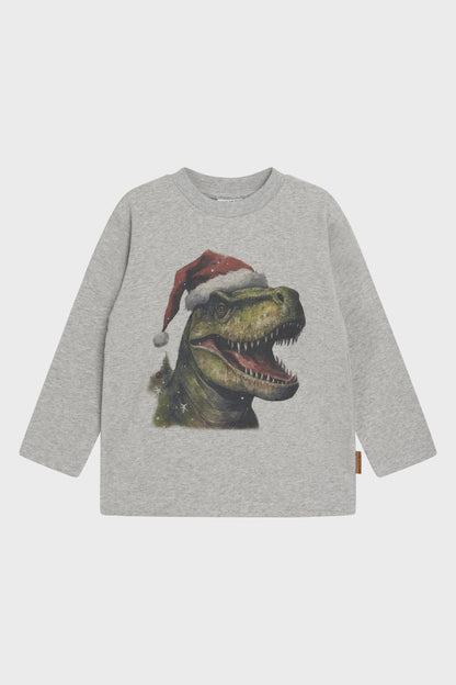 Langarmshirt Anton, T-Rex Santa
