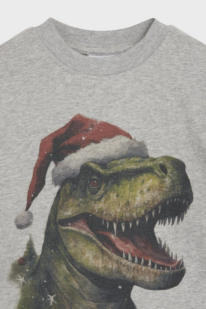 Langarmshirt Anton, T-Rex Santa