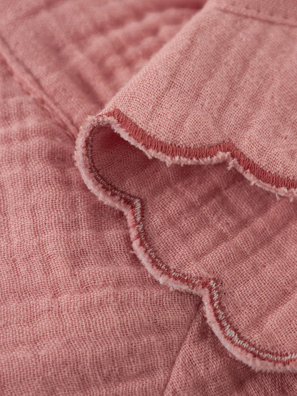 Musselin Mütze aus Bio-Baumwolle, rosa