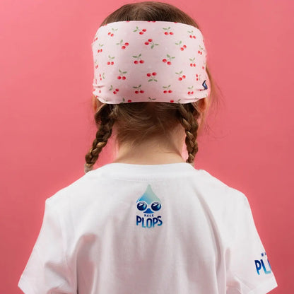 Kinder Taucherbrille, blau mit Kirsch-Muster (4-7 Jahre)