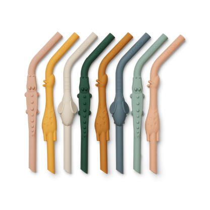Liewood Silikon-Trinkhalm Carlson All Together Straw 8-Pack