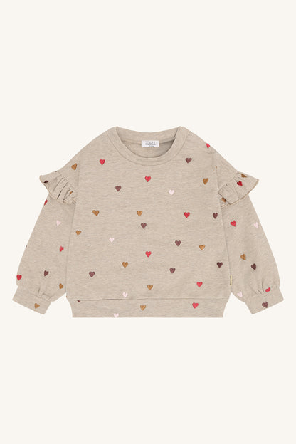 Sicillia Langarmshirt Heartbeat, Biscuit
