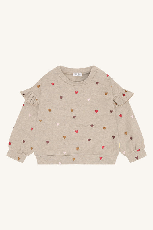 Sicillia Langarmshirt Heartbeat, Biscuit