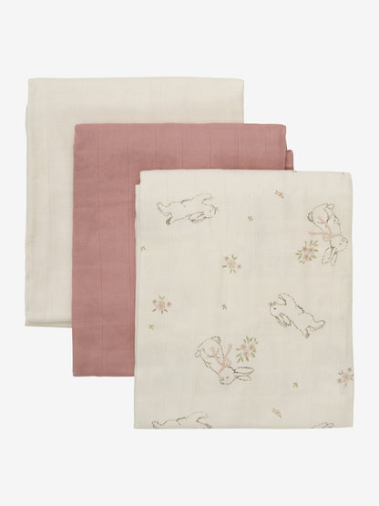 Musselin Nuschi 3er Set aus Bio Baumwolle, Rose Tan