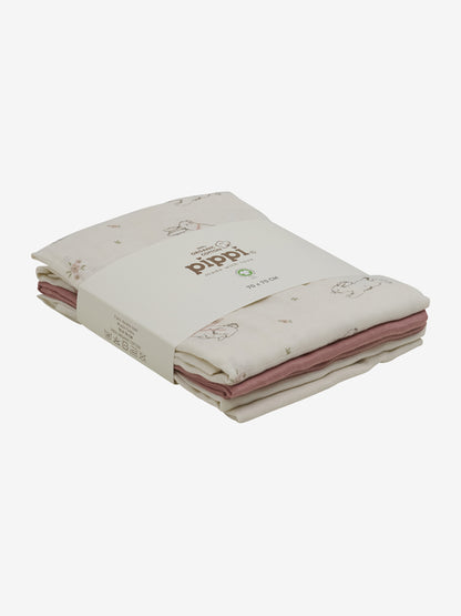 Musselin Nuschi 3er Set aus Bio Baumwolle, Rose Tan
