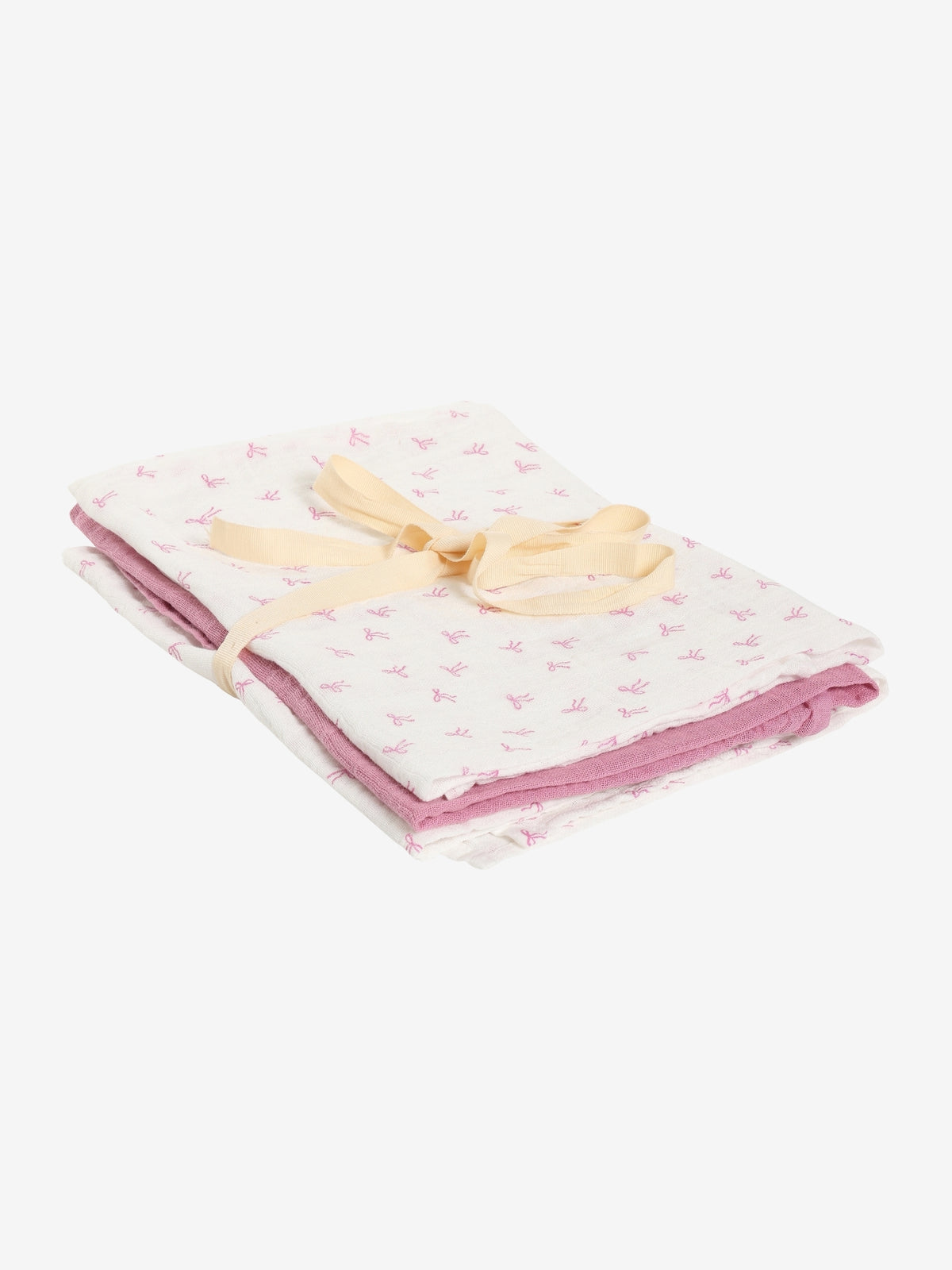 Musselin Nuschi 3er Set aus Bio Baumwolle, Mauve Orchid