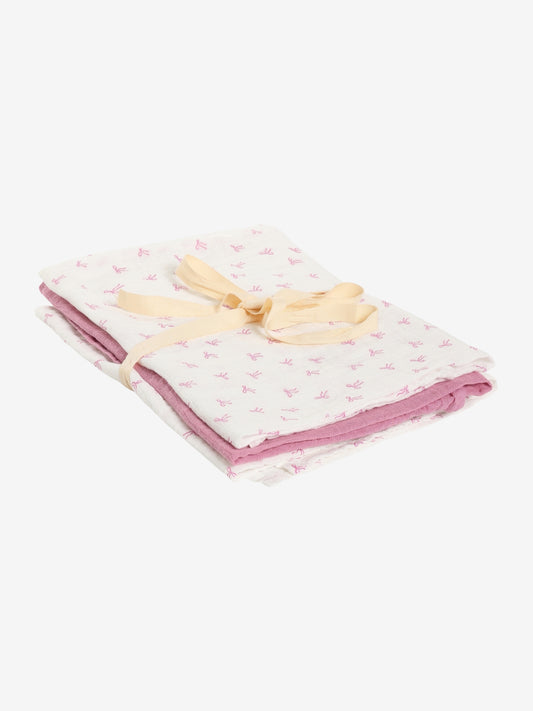 Musselin Nuschi 3er Set aus Bio Baumwolle, Mauve Orchid