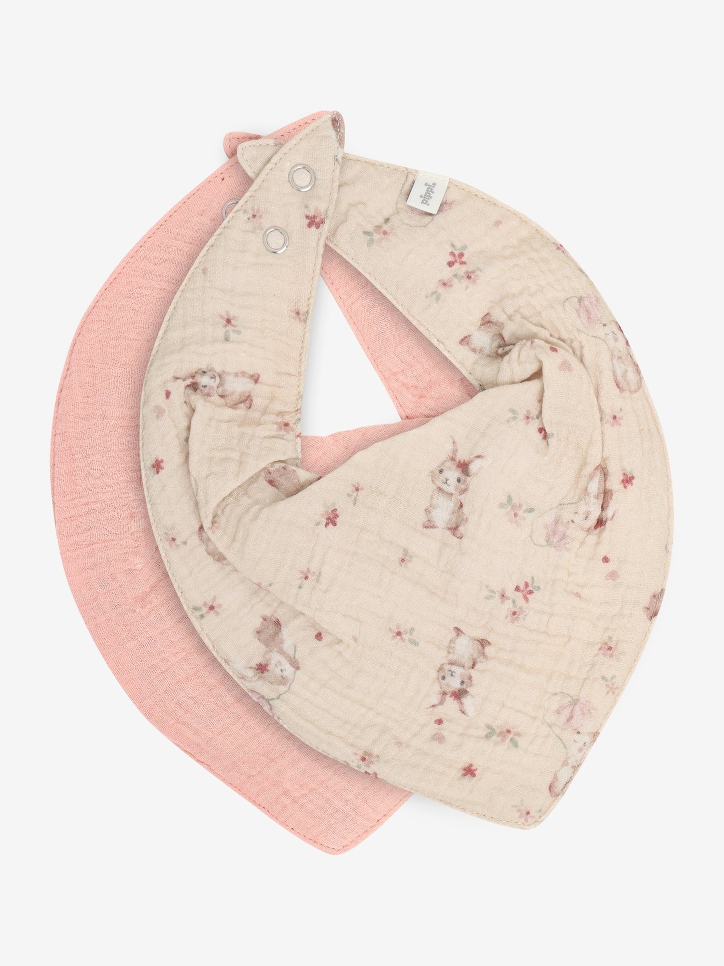 Muslin Bandana Bib, Rose Tan