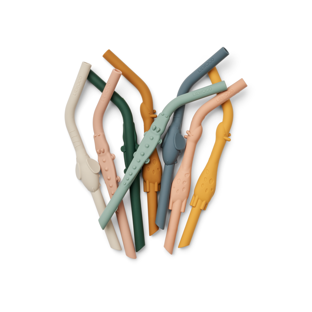 Liewood Silikon-Trinkhalm Carlson All Together Straw 8-Pack