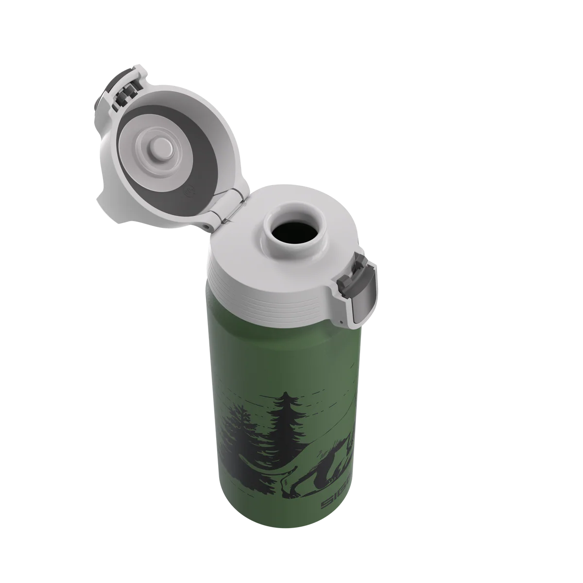 SIGG Aluminium Trinkflasche 0.6L mit ONE Verschluss und Berglöwe Motiv. Im Bärechind Winterthur