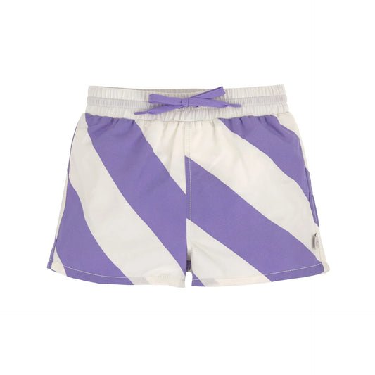 Lässig UV Boardshorts Baby Streifen lila bei Bärechind Winterthur Zürich Schweiz Vorderansicht