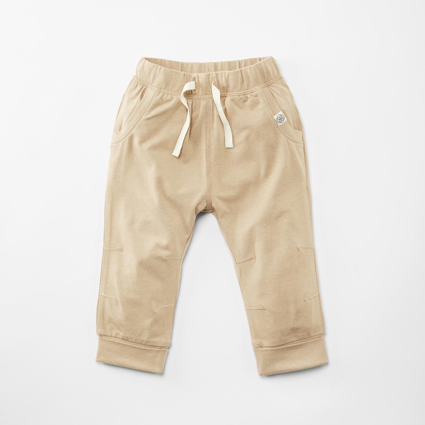Kinder Jogginghose in Beige mit elastischem Bund