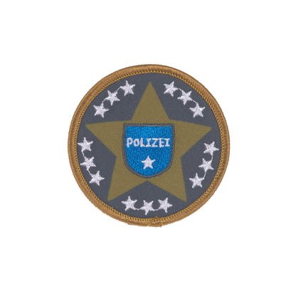 Runde Polizei-Patch mit Sternenrahmen aus dem Laessig Polizei Set.
