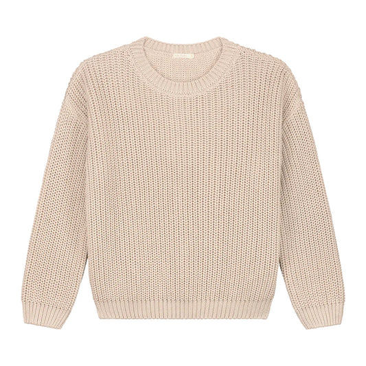 Chunky Women Knit Sweater, moon