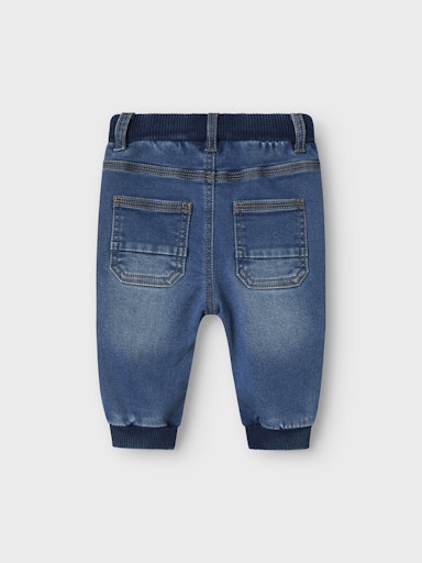 Kinderjeans in Baggy Fit, blaues Denim mit elastischen Säumen, Bärechind Winterthur Zürich Schweiz