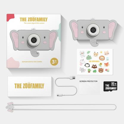 The Zoofamily Kinderkamera Zoo friends Elefant bei Bärechind, Kinderkamera mit niedlichem Elefanten-Design.