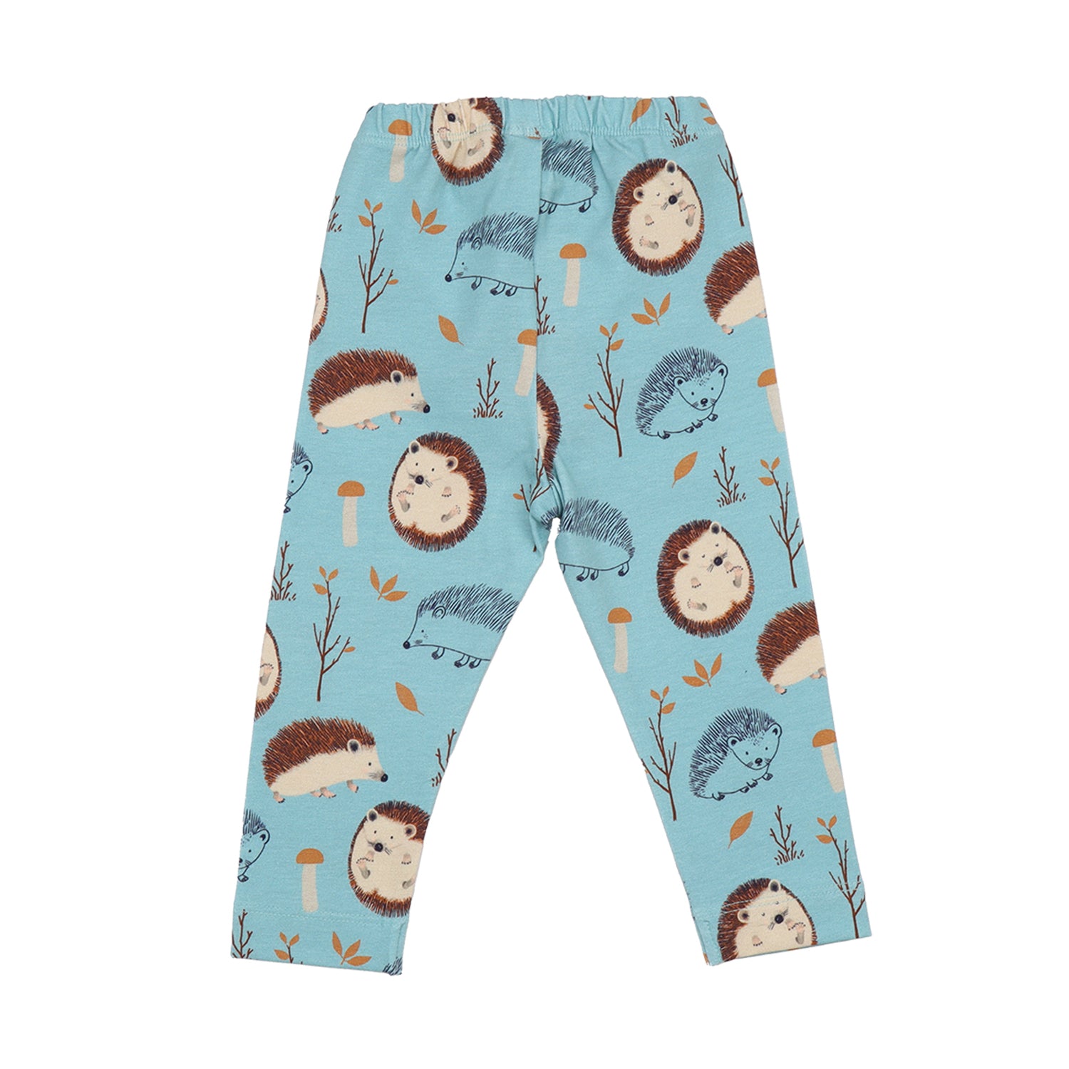 Rückansicht der Igel-Leggings von Walkiddy aus Bio-Baumwolle, erhältlich bei Bärechind in Winterthur, Zürich Schweiz.

