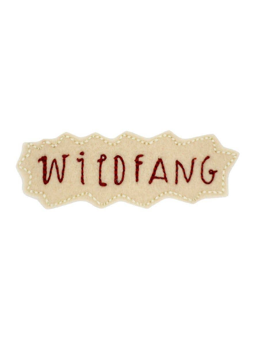 Aufnäher Wildfang als Bügelflicken auf beigem Filz