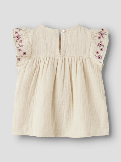 Baby Bluse in creme mit Rüschen und Stickerei, Bärechind Winterthur Zürich Schweiz kaufen