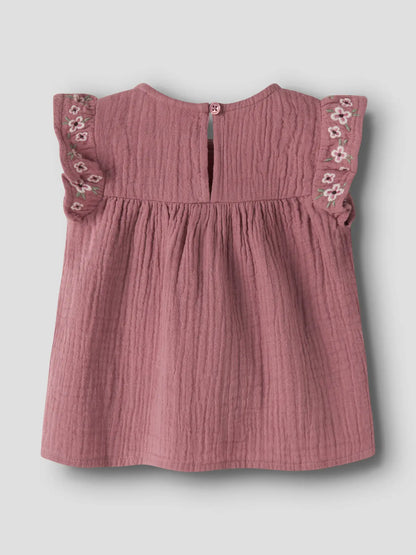 Baby Bluse mit Rüschen in rosa Musselin, Bärechind Winterthur Zürich Schweiz kaufen