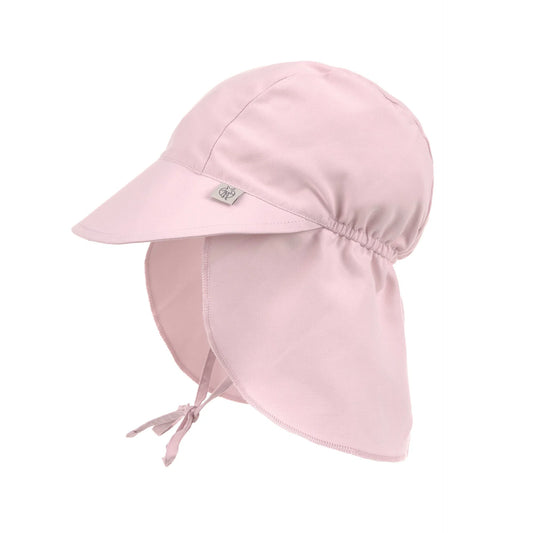 Rosa Baby Sonnenhut mit Nackenschutz von Bärechind Winterthur – nachhaltiger UV Schutz für Babys und Kinder in der Schweiz